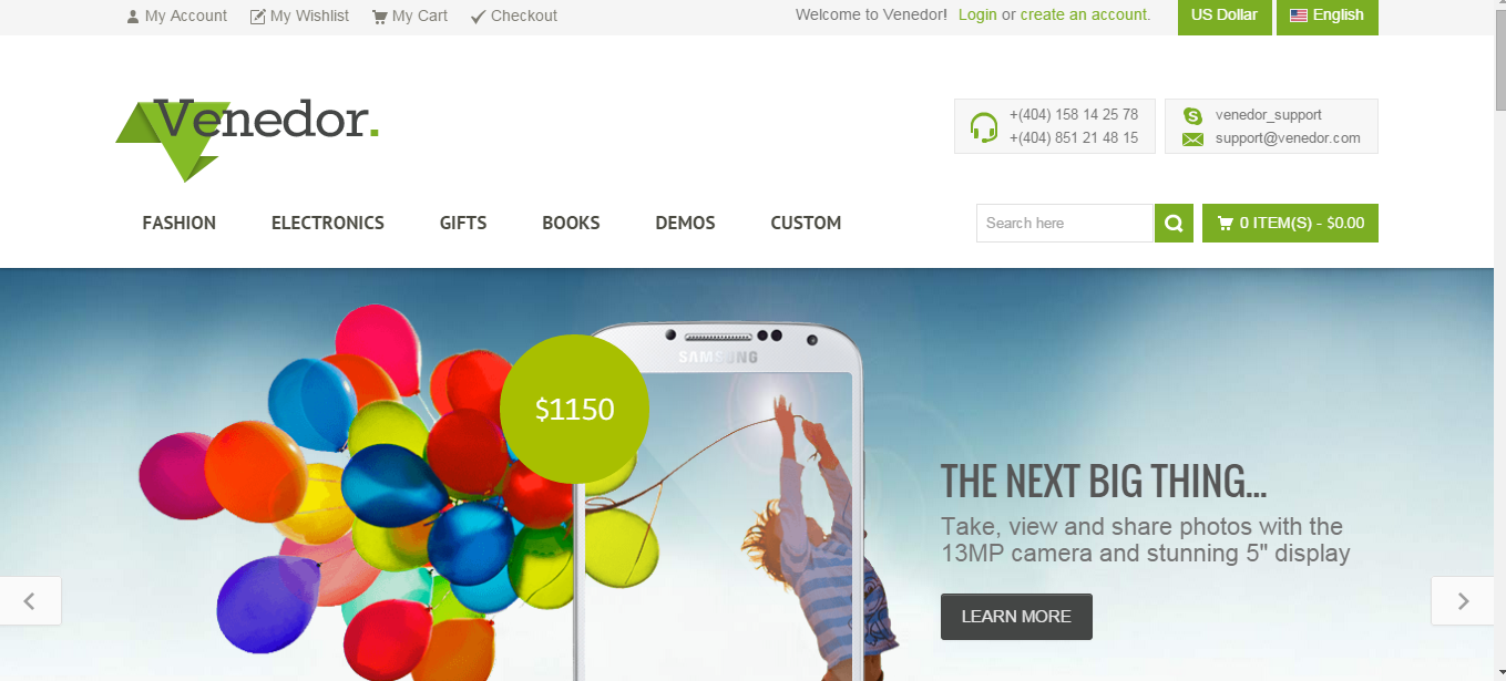 2 Responsive Magento theme and installation