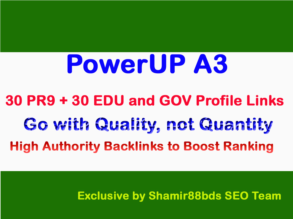 60 PR9 Authority Links & 15 Edu Backlinks to Skyrocket Website