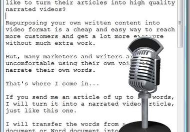 turn your 450 word article into a narrated video