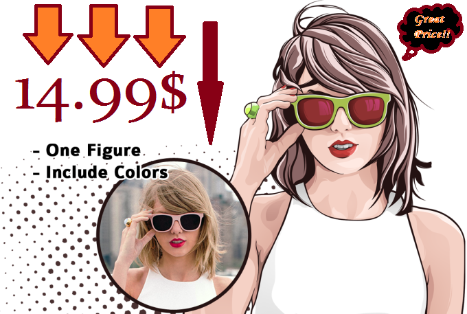 I will draw Professional Vector Cartoon Portrait