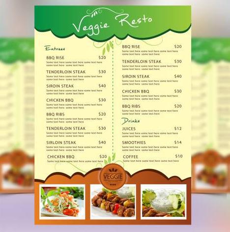 I will design food MENU Brochures or flyers