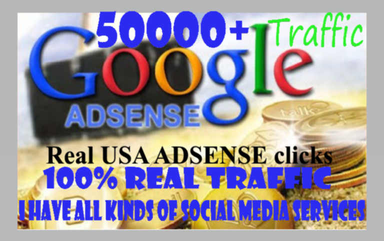 Be Happy We Send 12500 + Adsense Safe Unique Human Visitors Traffic to your website Or Any Link