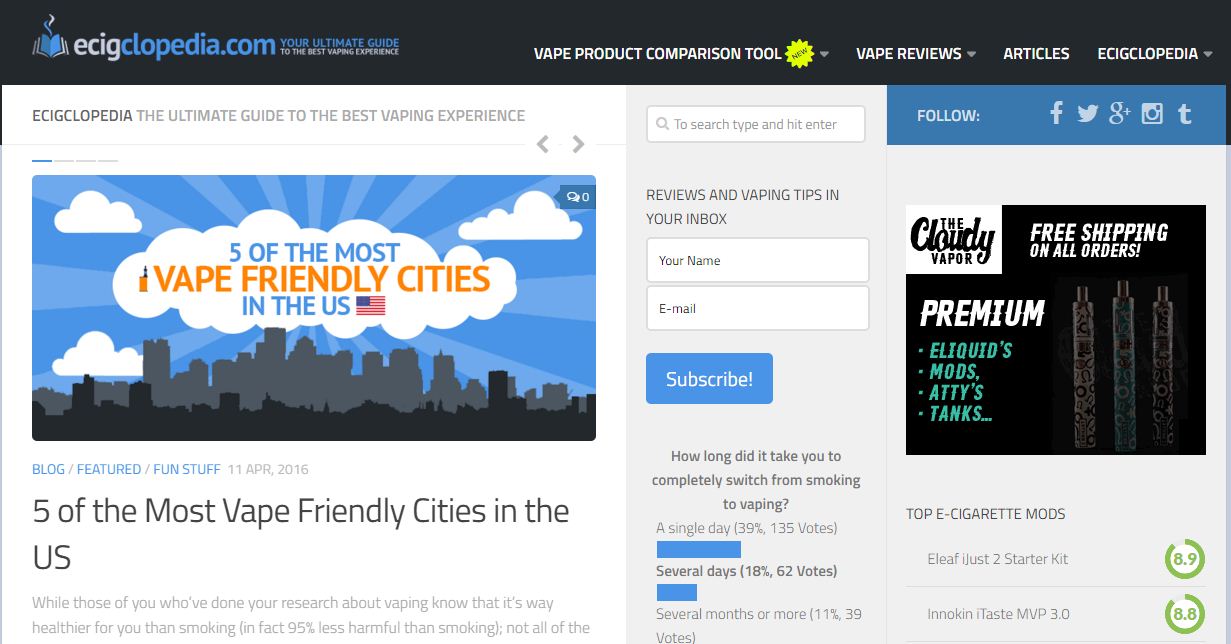 I will post your Guest post on my Vaping website!