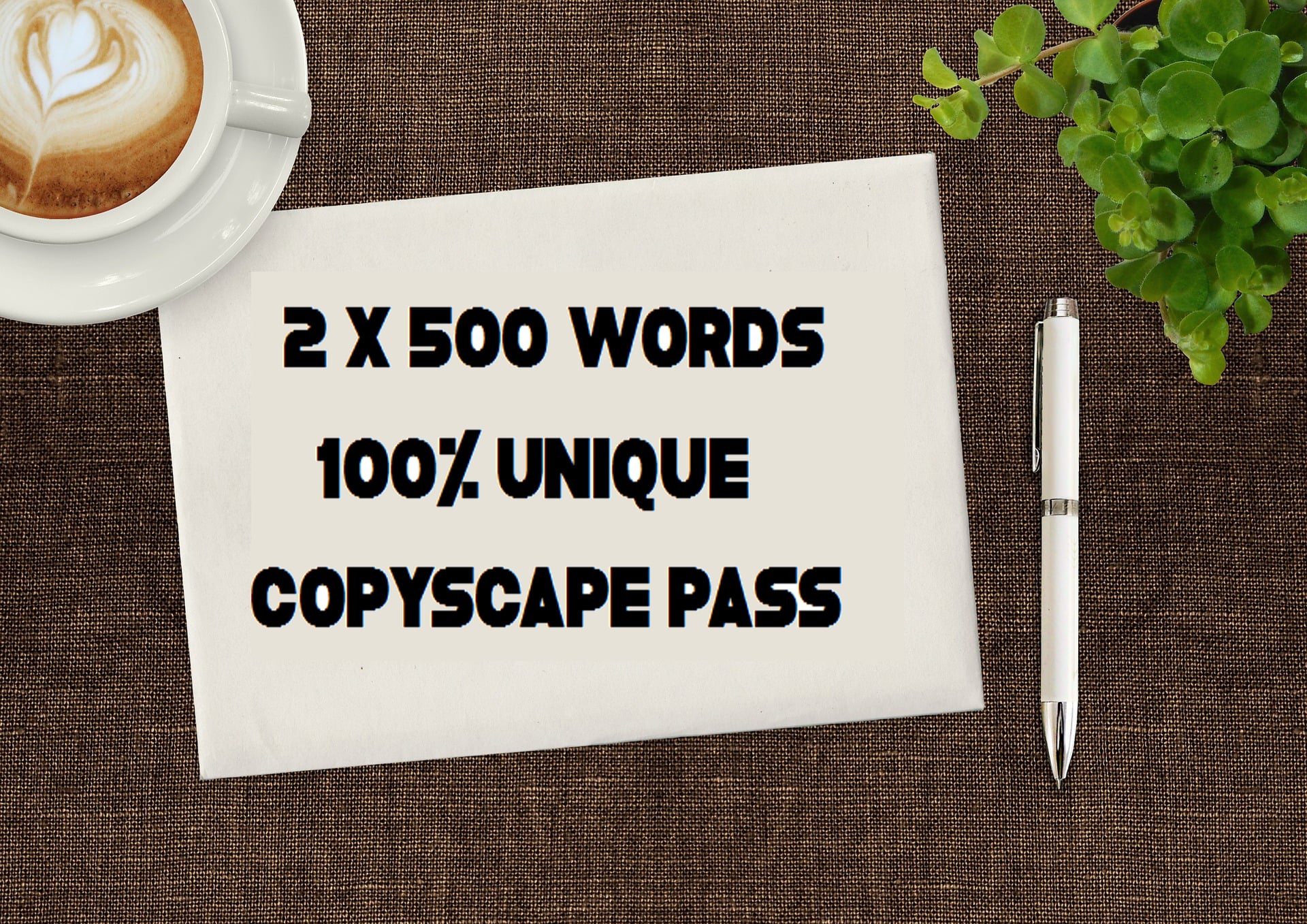 I Will Write 2x500 Word HQ Articles