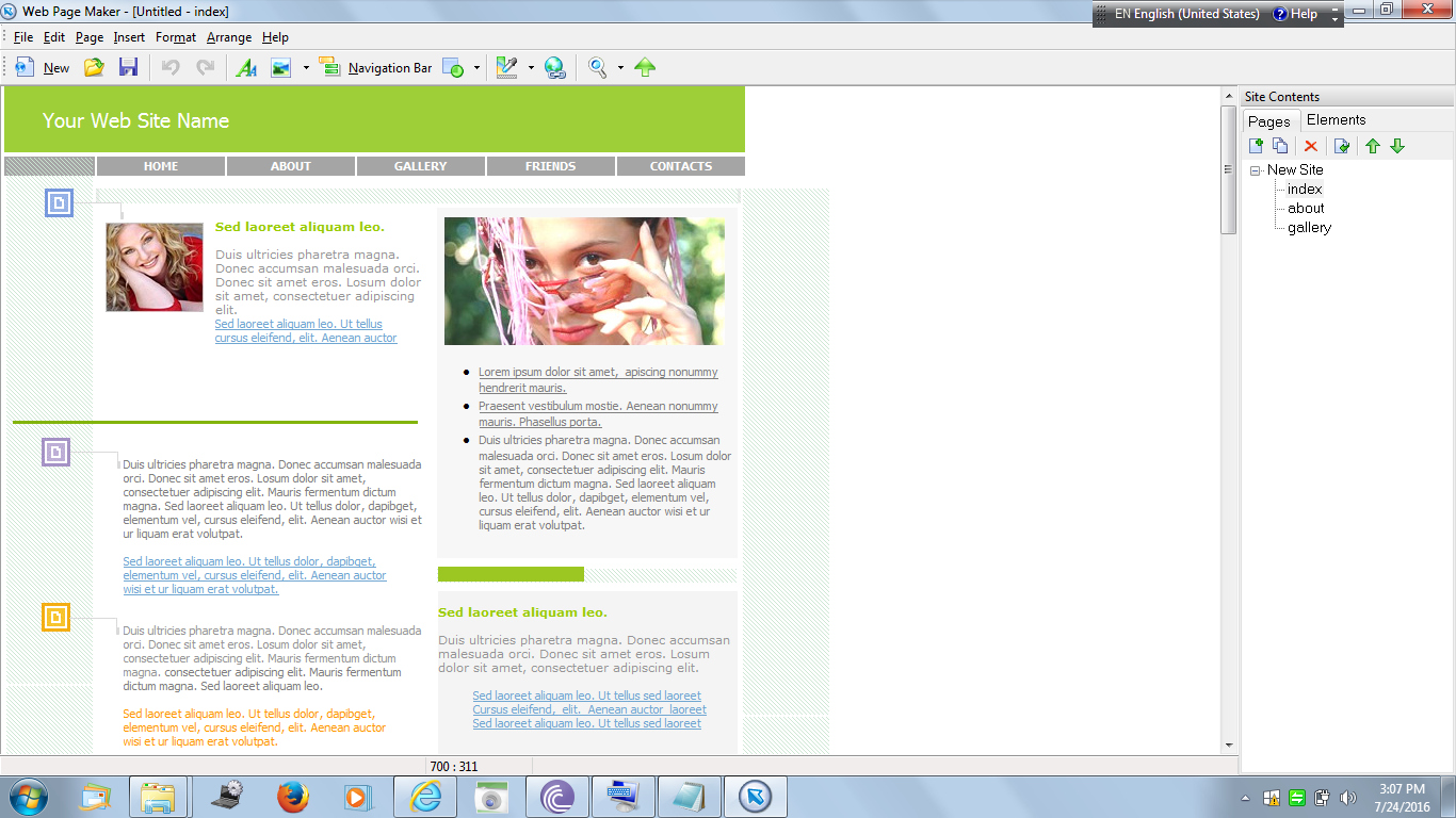 I will give you WEBPAGE Maker Sofware