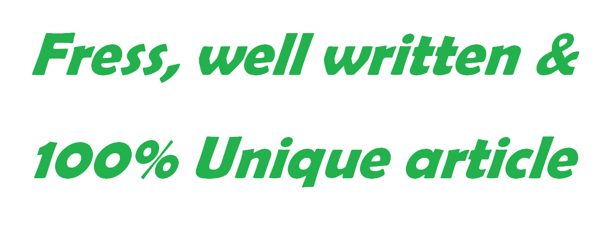 I will write unique 5 article of 400words