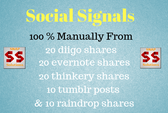 Get You 20 DIIGO , 20 THINKERY, 20 EVERNOTE, 10 TUMBLR, 10 RAINDROP SHARES FOR YOUR URL