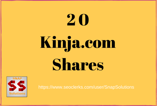 Get You 20 Kinja.com Social Shares For Your URL 