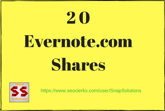 Bring You 20 Evernote.com App Shares Manually For Your URL