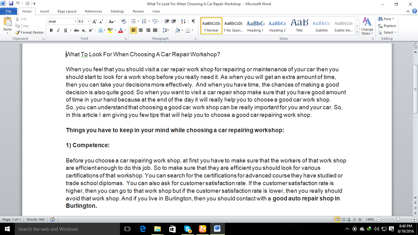 500 word unique article