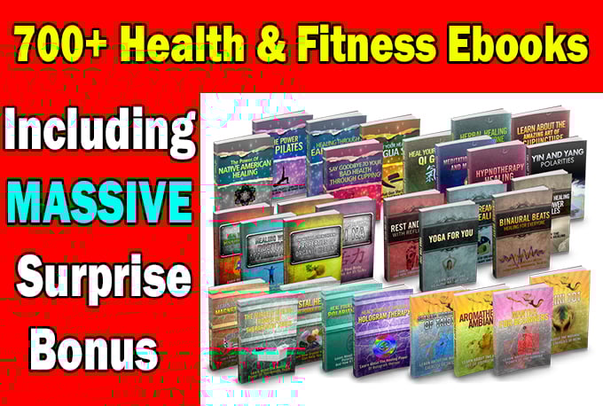 I will over 700 Health and Fitness EBooks with mrr pl...