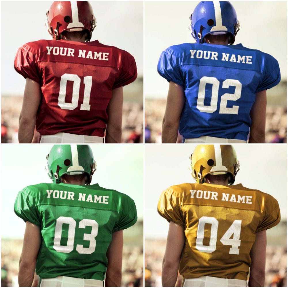 write text or name on 5 football jersey with number for 2