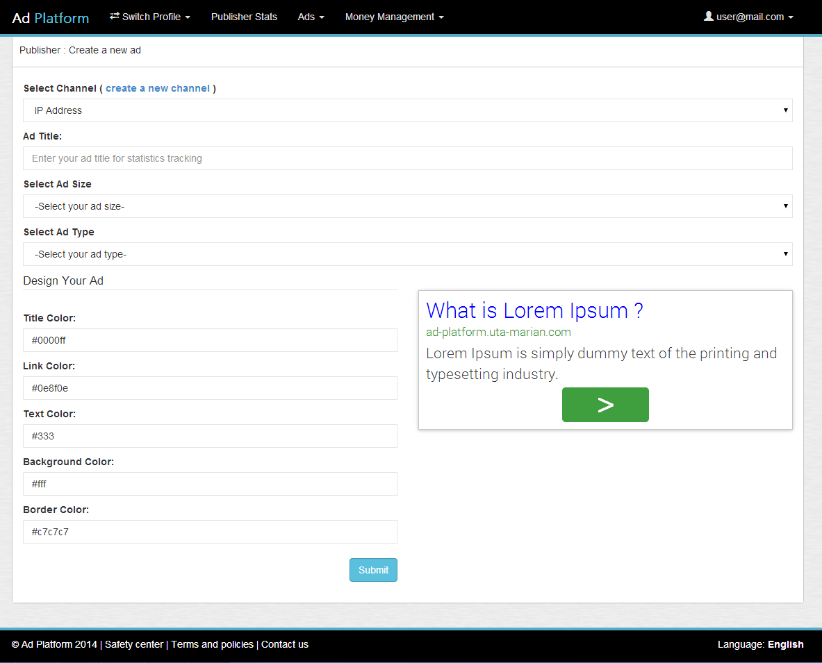 give you advertising platform script