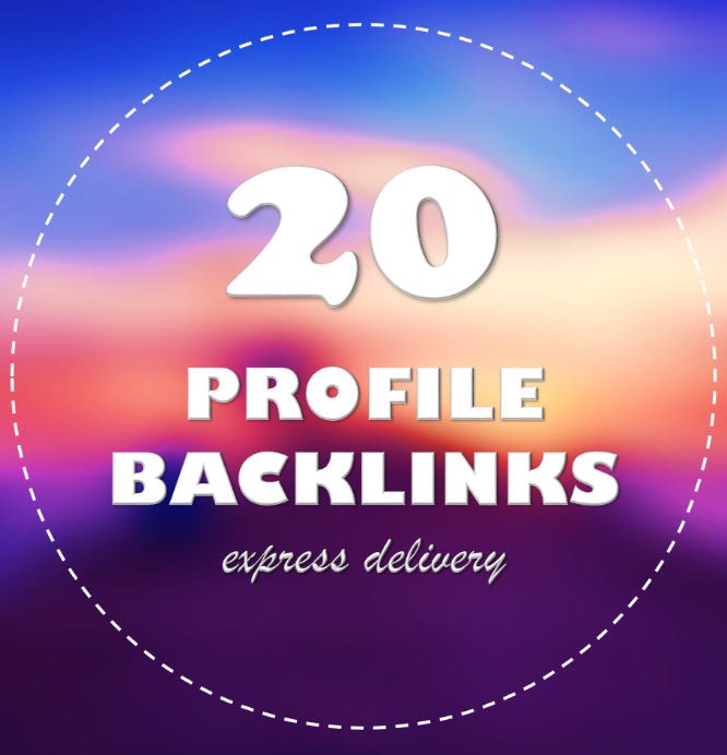 Add 20 Profile Backlinks from High PR9 Backlinks