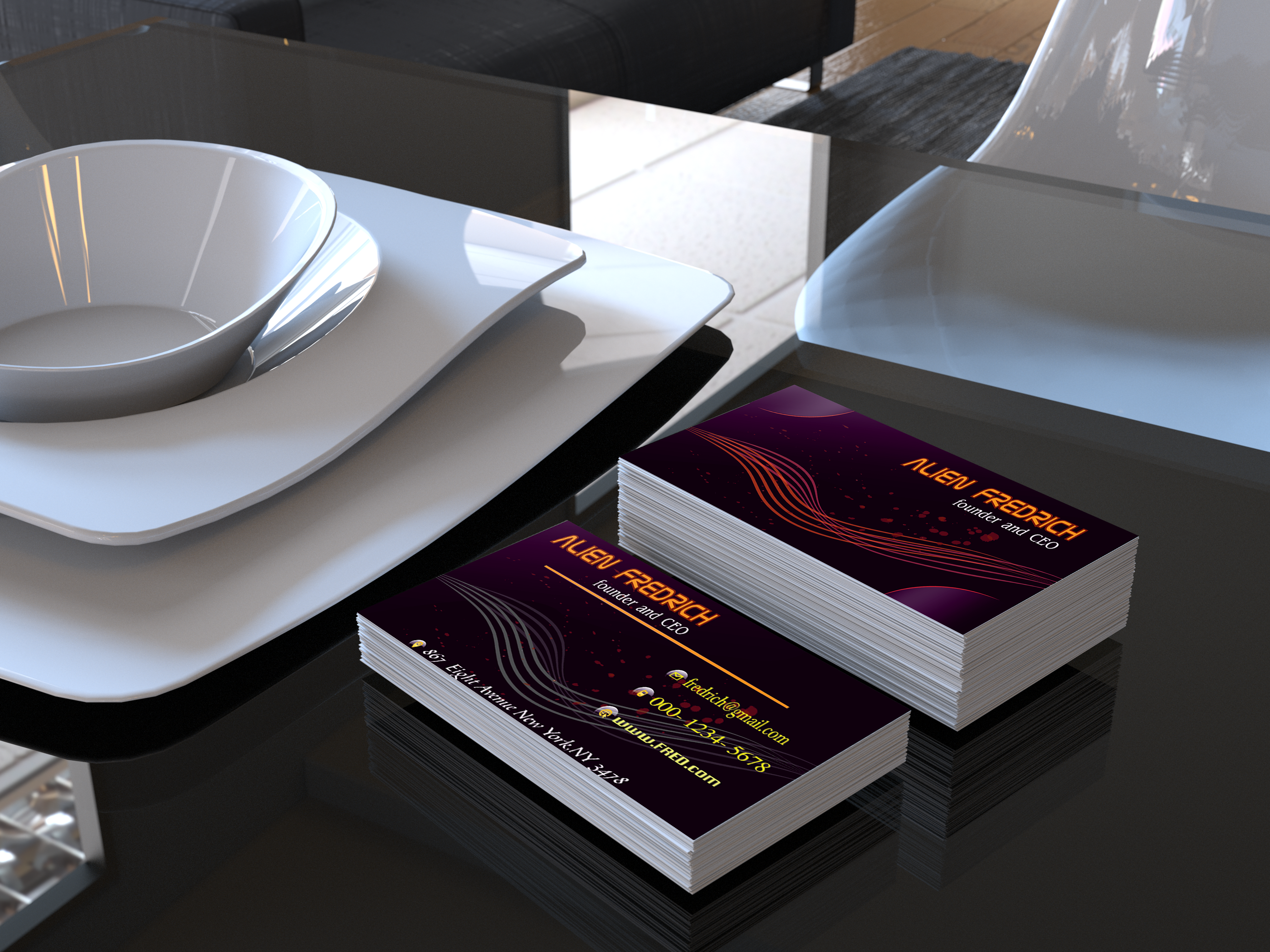 create PROFESSIONAL 2 unique business cards 