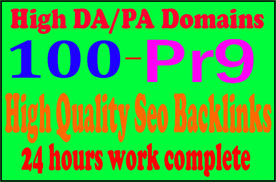 100 Pr9 + 10 Edu-Gov High Domains Authority Safe Seo Backlinks From - White Hat Backlinks