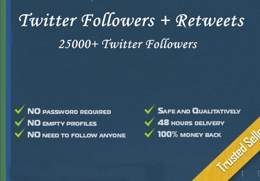 Add 25000+ Real Looking Twitter Followers In Your Account Without Needing Password