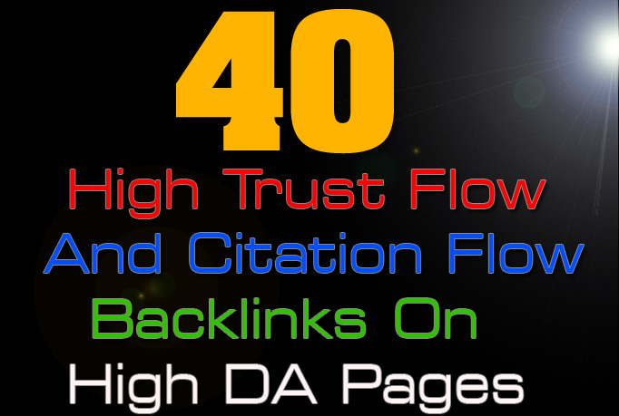 40 high trust flow and citation flow backlinks for $5 - SEOClerks