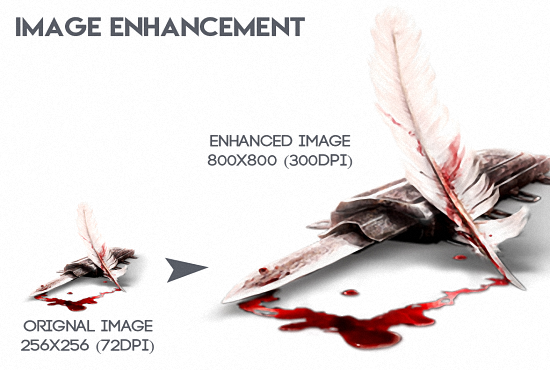 Resize, crop and improve image/logo quality