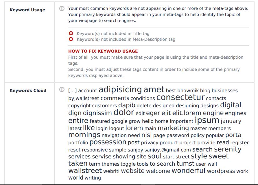 SEO Analysis and Audit Report for your website 