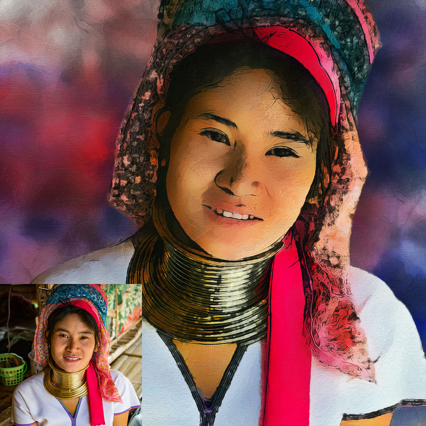 Custom your photo in Oil Painting Style as gift ideas 24 hours