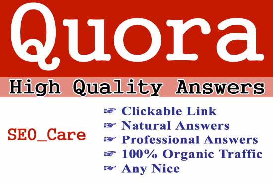 Create 30 unique quora answer backlink