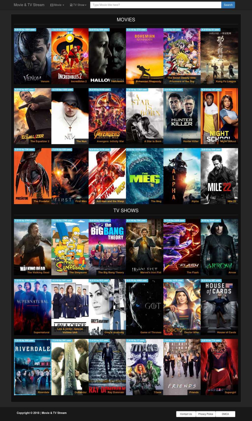 Make landing page movie site for cpa theme 1 for 5 seoclerks