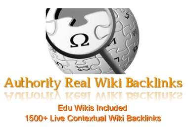 create 1500+ live WIKI backlinks from 1500+ wiki sites including Edu Wikis