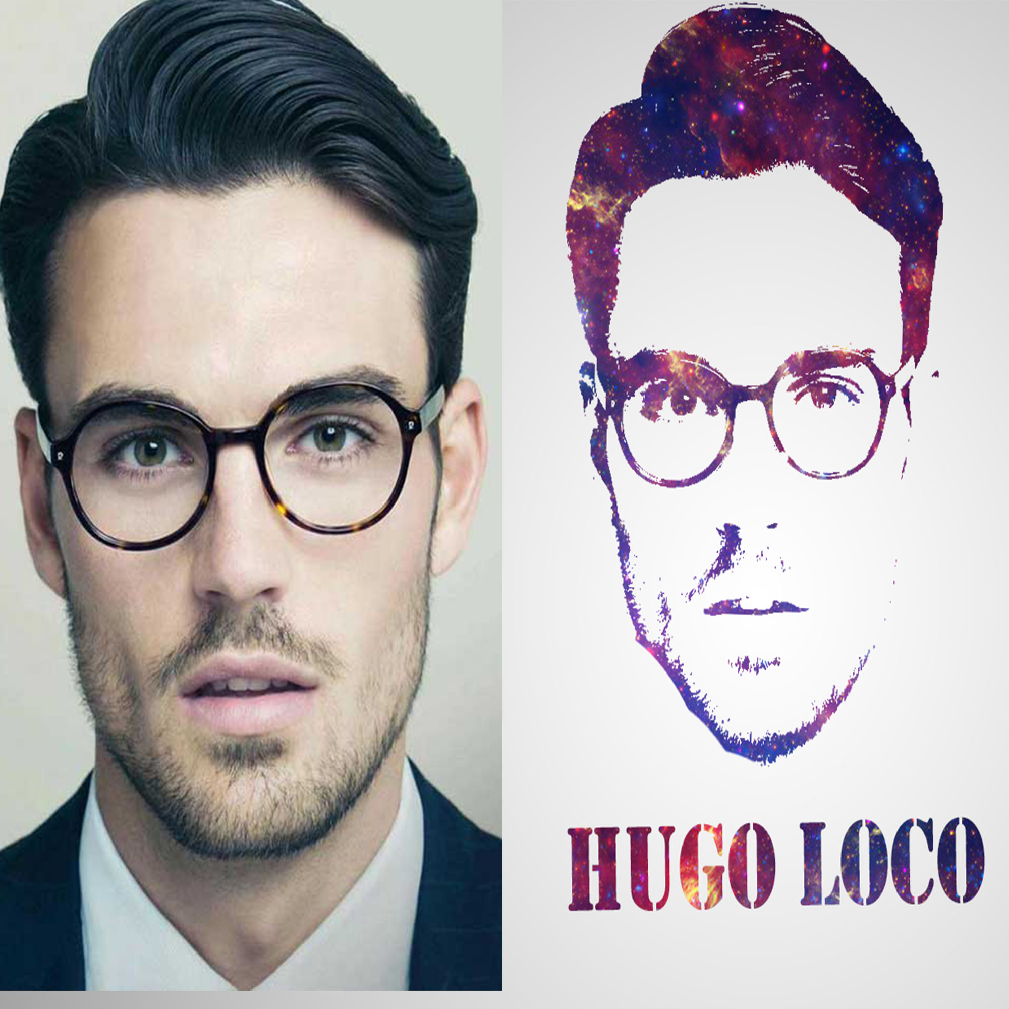 I'LL make an eye catching galaxy face LOGO