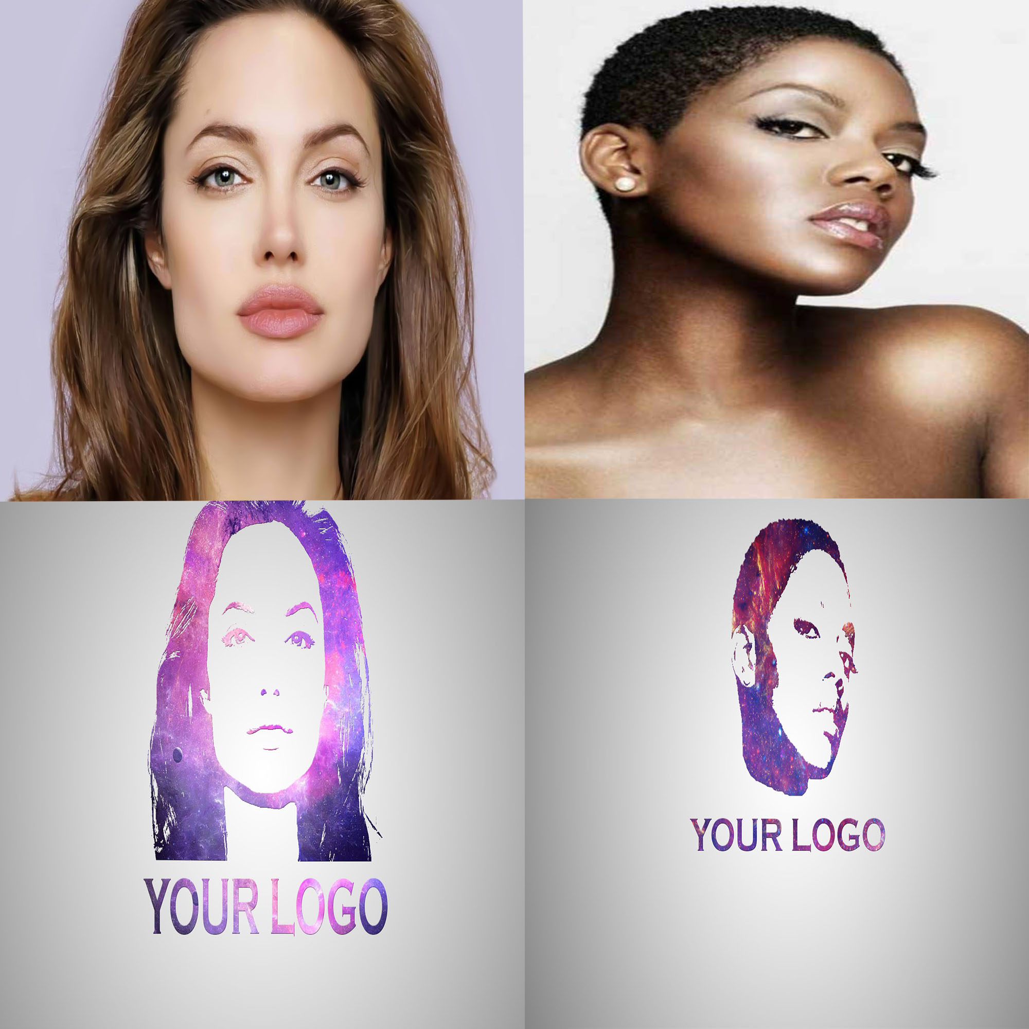 I'LL make an eye catching galaxy face LOGO