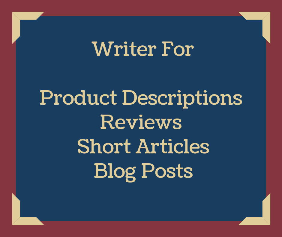 Write unique product descriptions, blog posts and customers feedbacks