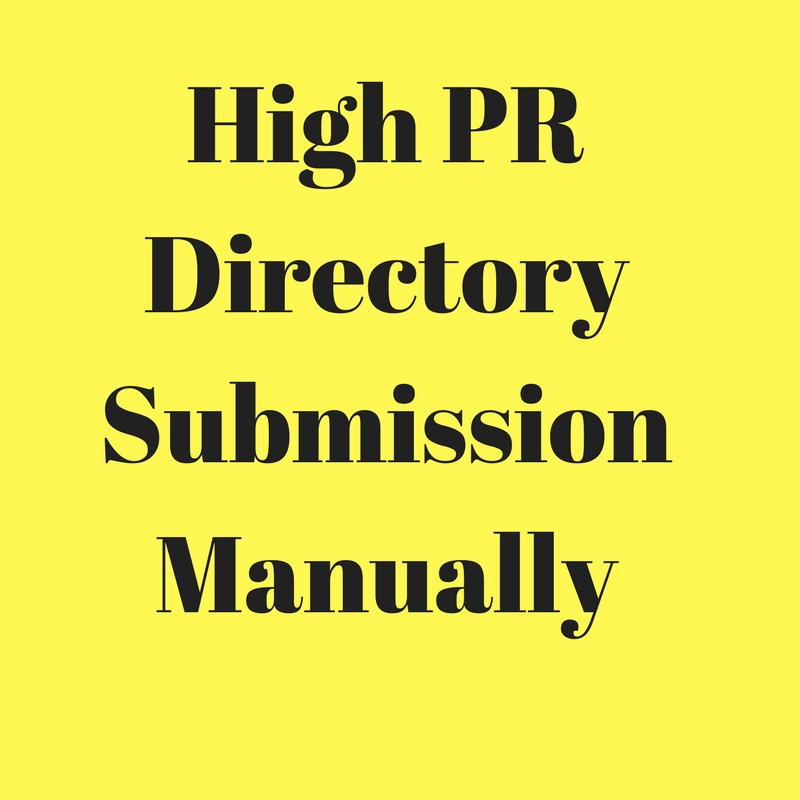Do 50 High PR Directory Submission Backlinks, Manually