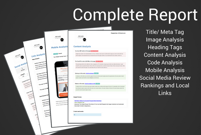 Provide In Depth Seo AUDIT Of Your Website With Full Report