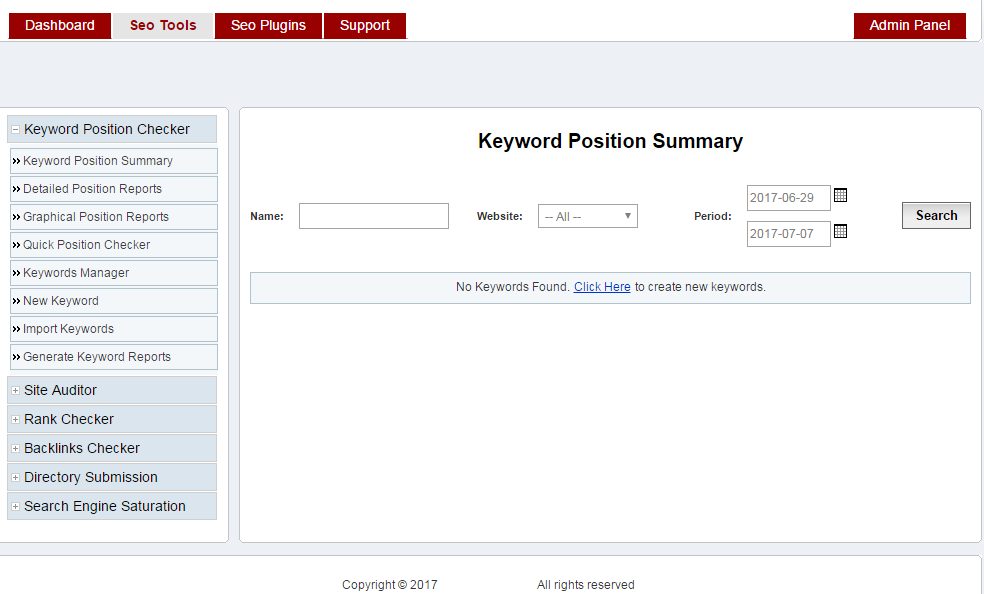 Design a complete seo control panel to managing SEO of your websites in just one panel