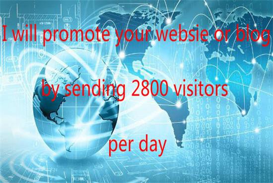 Promote your website or blog by sending 2800 visitors traffic per day