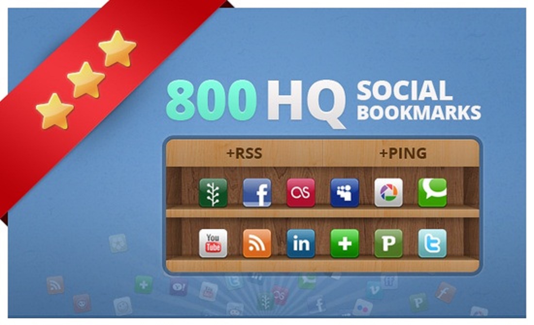 Get 800 SEO Social Bookmarks High Quality Backlinks, Rss, Ping