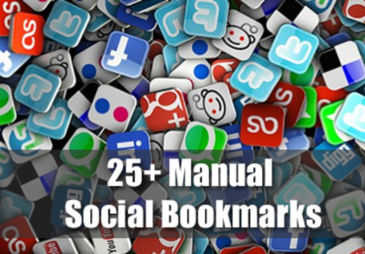 manually submit your website on over 25 High PR3 to PR9 Social Bookmark sites 