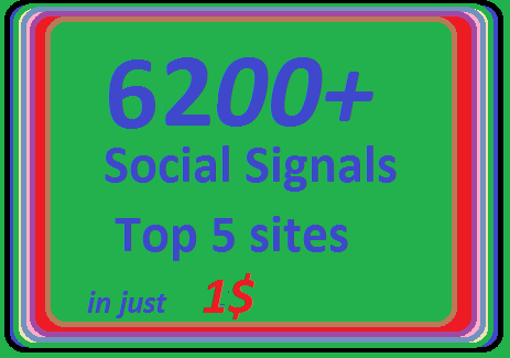 6200+ HQ Social Signals from 4 best Social Media sites PR9 