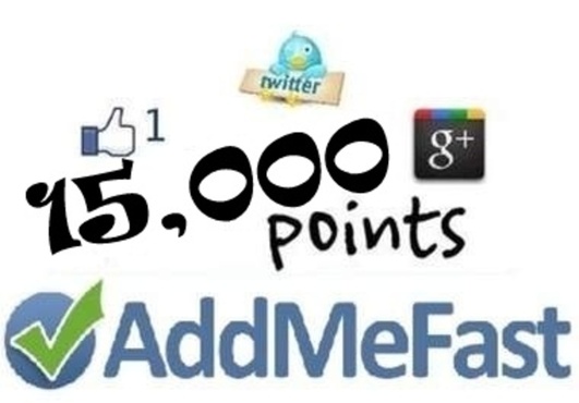give you 10,000+ points Addmefast account within 12 hours 