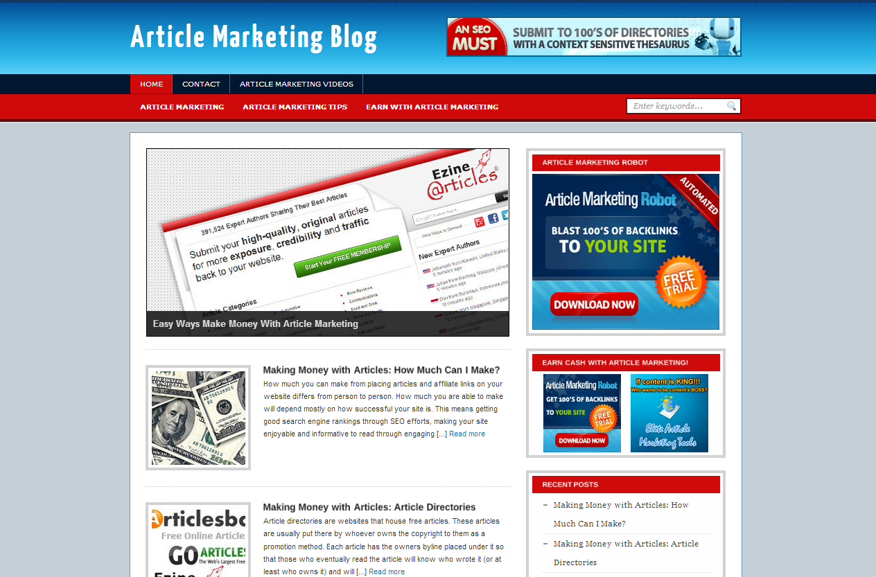 create an Article Marketing or ANY Niche website that is Adsense, Amazon, Affiliate and CB ready
