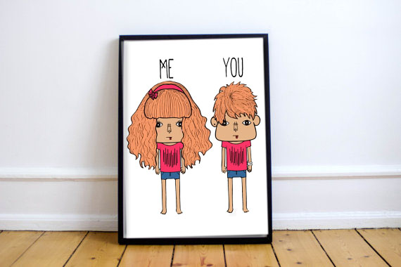 Draw single cute cartoon full color