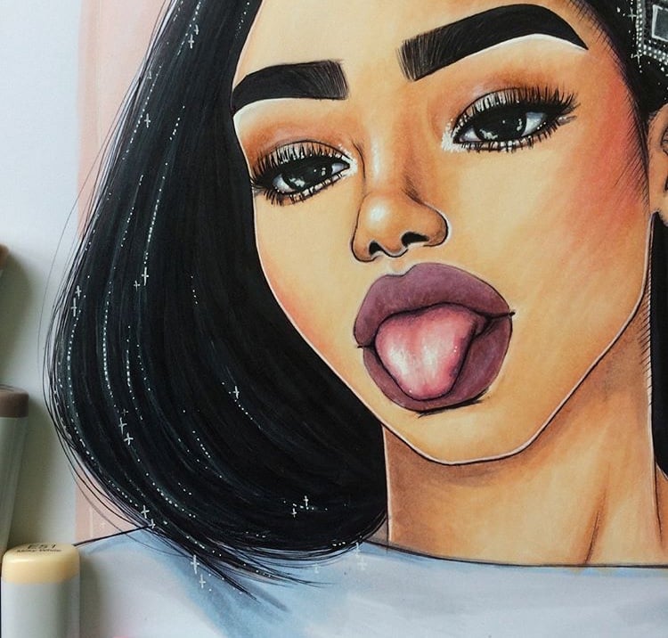 Portrait hand drawing