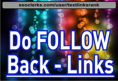 create 125 BackLinks DOFOLLOW from High PageRank Domains