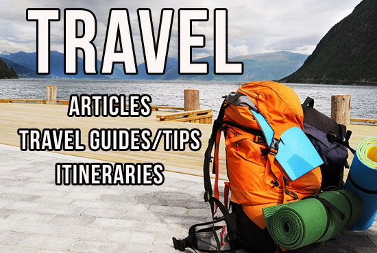 Write Travel Article, Itineraries, Stories