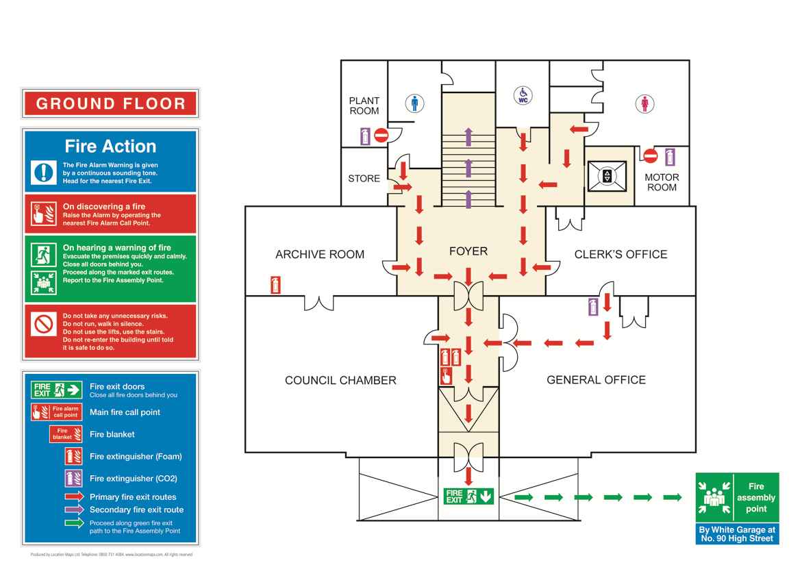 Evacuation Safety Floor Plan