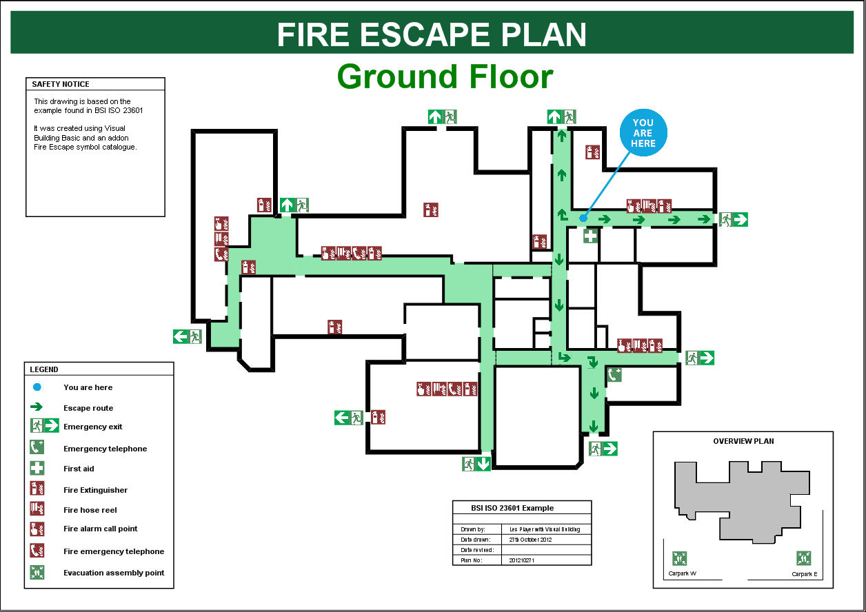 Evacuation Safety Floor Plan