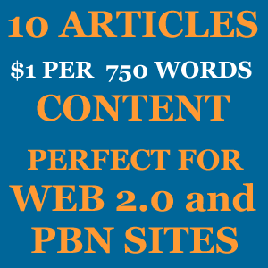 10 Articles/Content for Your Web 2.0 and PBN Sites