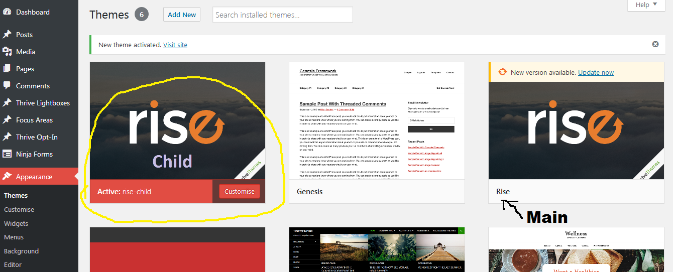 Create a child theme for WordPress