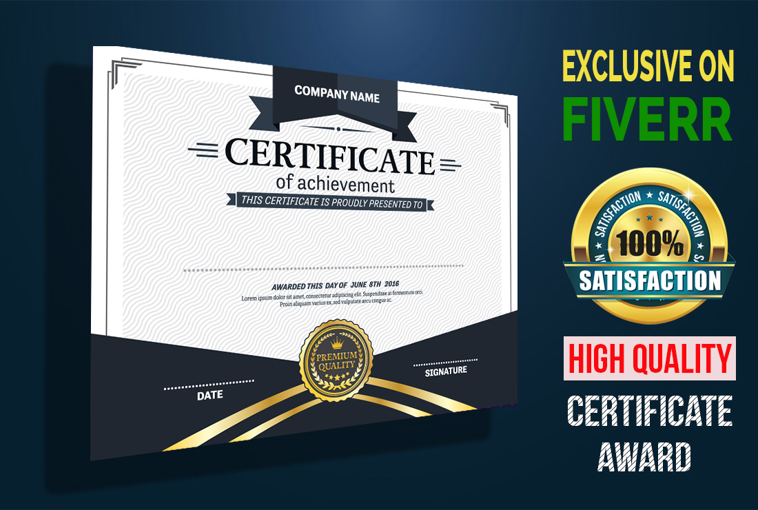 I can Do A Professional Certificate Design