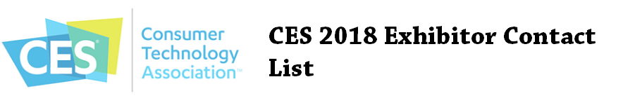 CES 2018 Exhibitor Contact/Email List / Email Database